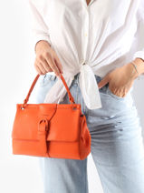 Sac Bandoulire Oxer Cuir Etrier Orange oxer EOXE001M-vue-porte