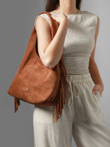 Sac Port� �paule M Country Cuir Etrier Beige country ECOU154M-vue-porte